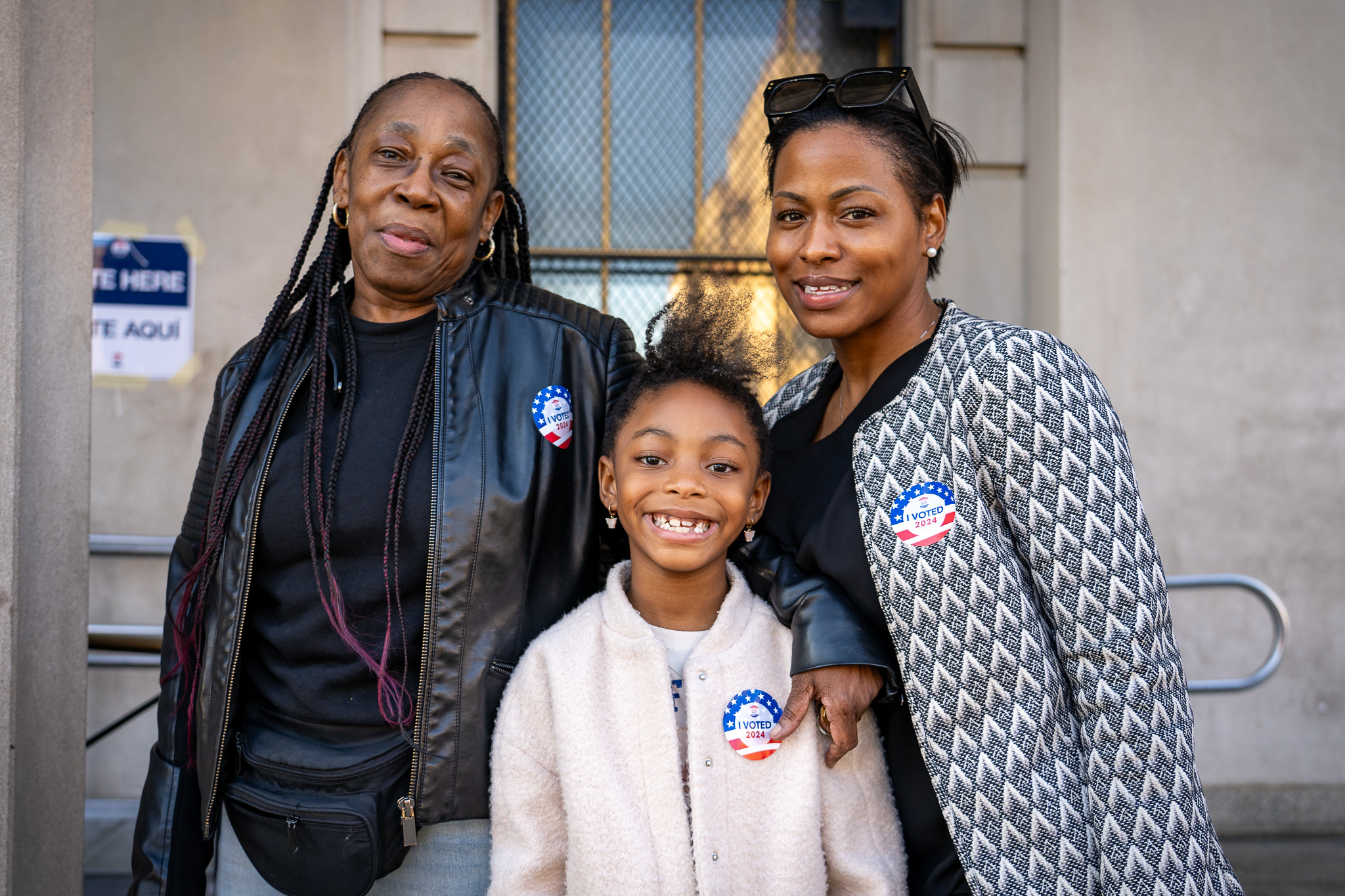 Family going to vote in the Bronx, New York City